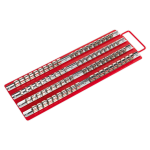 Sealey AK271 Steel Tray with 4 Socket Rails - 1/4", 3/8" &  1/2" Drives