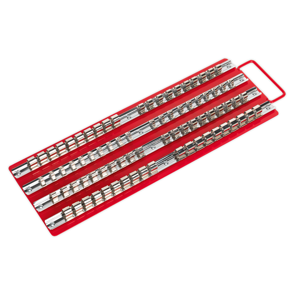 Sealey AK271 Steel Tray with 4 Socket Rails - 1/4", 3/8" &  1/2" Drives