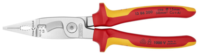 Knipex 13 86 200 VDE Insulated Multi-Function Installation Pliers 200mm