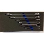 King Dick KGW2228-F 7 Piece Whitworth Ratcheting Combination Spanner Set WW BSW