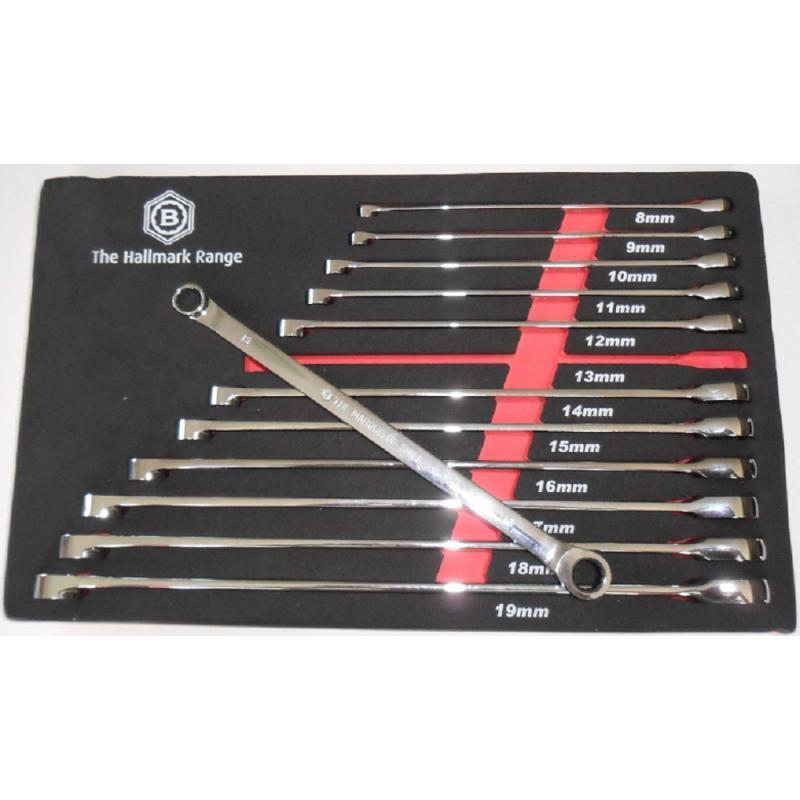 8mm to 19mm Combination Spanners NEW UK STOCK Extra Long Spanner Set 12 Piece 