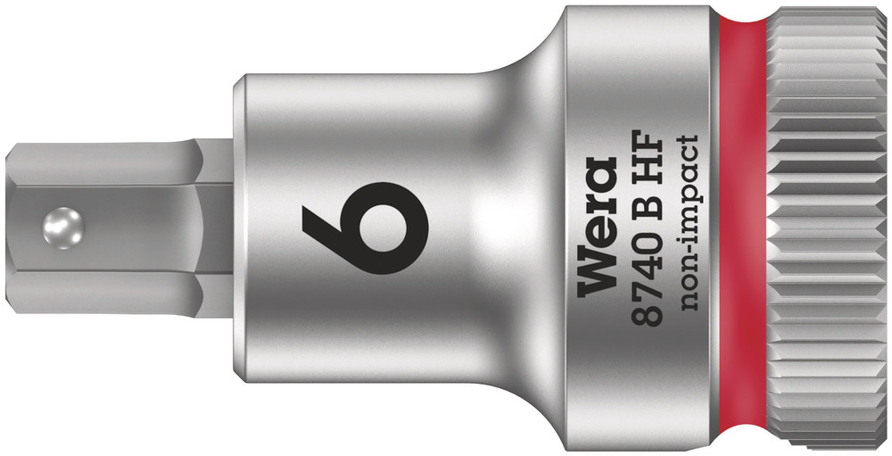 Wera 003035 8740 B HF Zyklop 3/8" Drive Hex Bit Socket With Holding Function 6mm