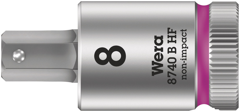 Wera 003039 8740 B HF Zyklop 3/8" Drive Hex Bit Socket With Holding Function 8mm