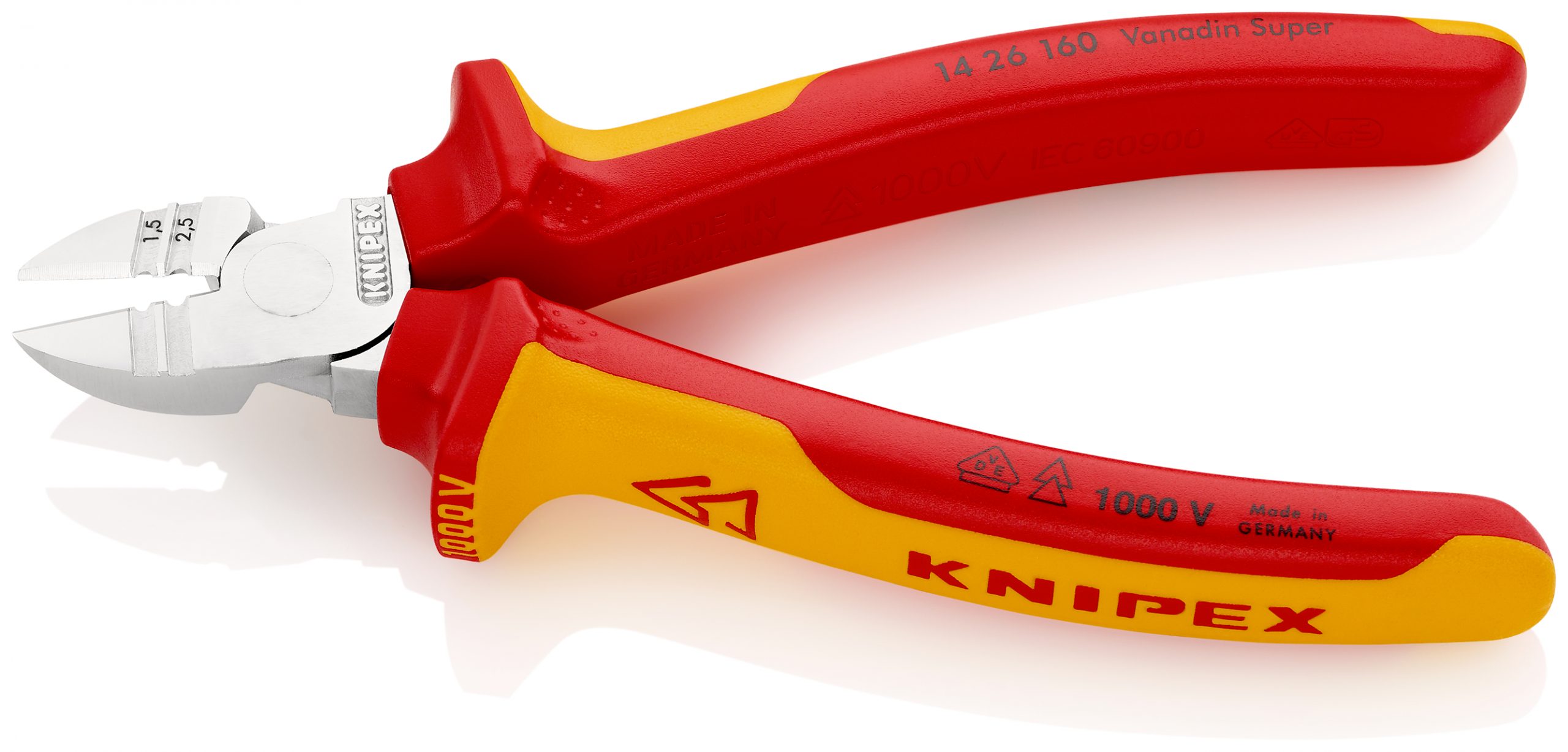 Knipex 14 26 160 VDE Diagonal Insulation Side Cutter Stripping Pliers 160mm - Image 3
