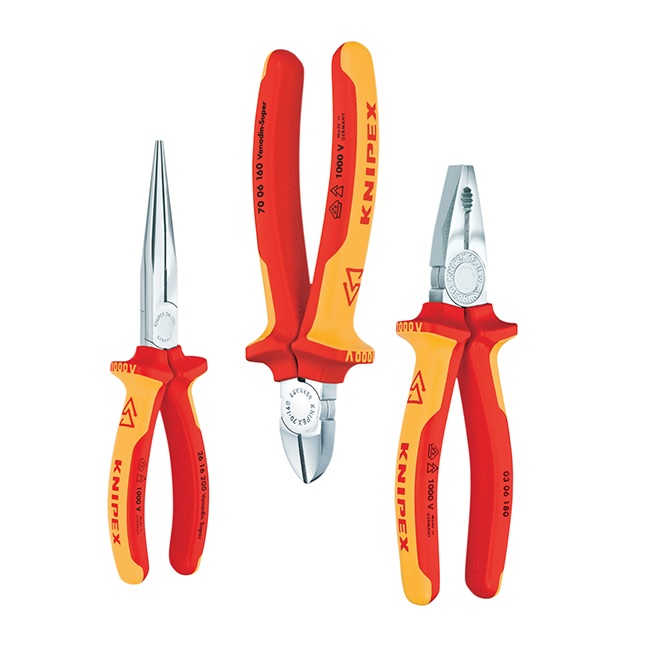 KNIPEX Knipex 00 20 12 VDE Plier Assembly Pack 3 Pieces 5010559449484 
