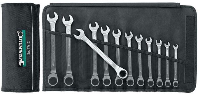 Stahlwille 17/12 12 Piece Reversible Ratchet Combination Spanner Set 8-19mm