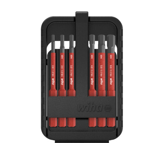 Wiha 43156 6 Piece slimBit Hex Electric Bit Set &amp; Holder