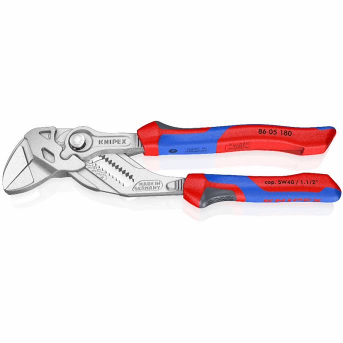 Knipex 86 05 180 Pliers Wrench Lock Button Waterpump Comfort Handles 180mm