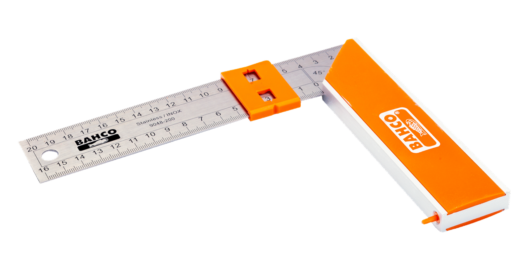 Bahco 9048-400 Carpenters Square With Stainless Steel Blade &amp; Sliding Marker 400mm