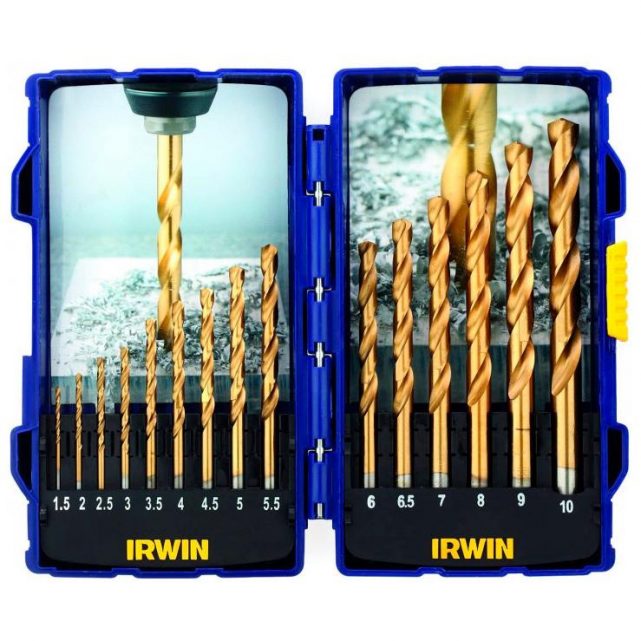 Irwin IW3038501 15 Piece HSS Titanium Metal Drill Bit Set 1.510mm