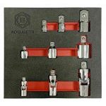 Britool Hallmark ADUJSET9 9 Pce. 1/4", 3/8" & 1/2" Drive Universal Joint, Reducer & Adaptor Set
