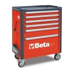 Beta C37/6 6 Drawer Mobile Roller Cabinet - Red