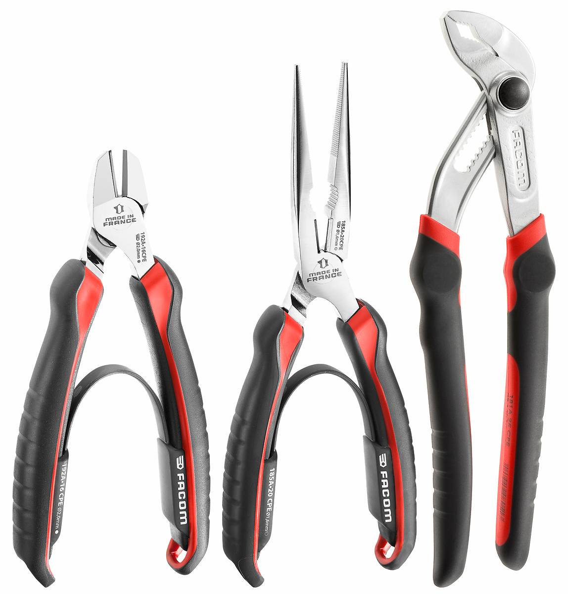CPE.A5 3 Piece Professional Plier Set, Long Nose, Snips & Multi