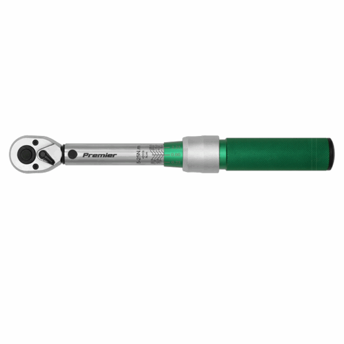 Sealey STW901 1/4" Drive Torque Wrench Micrometer Style 5-25Nm - Calibrated