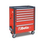 Beta C37/7 7 Drawer Mobile Roller Cabinet - Red