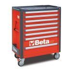 Beta C37/8 8 Drawer Mobile Roller Cabinet - Red
