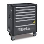 Beta C37A/7 7 Drawer Mobile Roller Cabinet With Anti-Tilt System - Grey