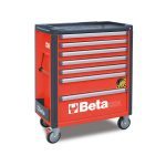 Beta C37A/7 7 Drawer Mobile Roller Cabinet With Anti-Tilt System - Red