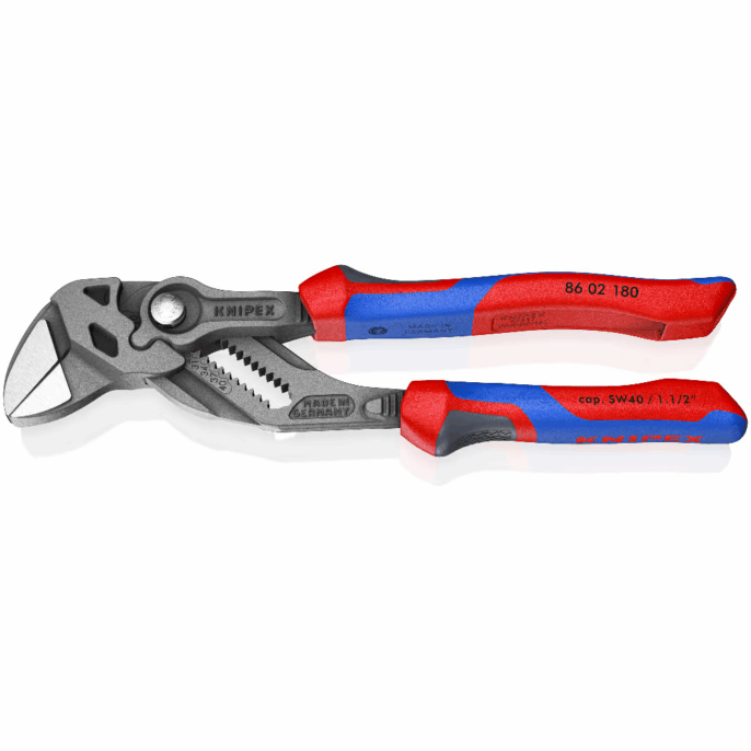 Knipex 86 02 180 Pliers Wrench Comfort Handles 180mm (40mm Capacity)