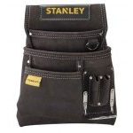 Stanley 1-80-114 Dark Tan Leather Tool Belt Nail & Hammer Pouch Holder