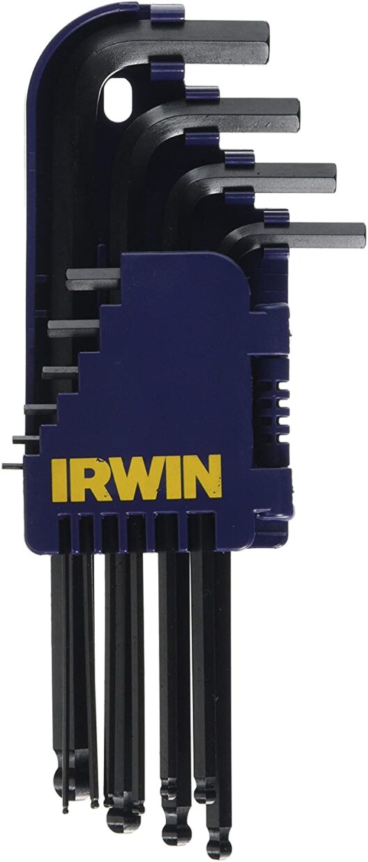 Irwin 10757 10 Piece Metric Long Ball-End Hexagon Key Set 1.5-10mm