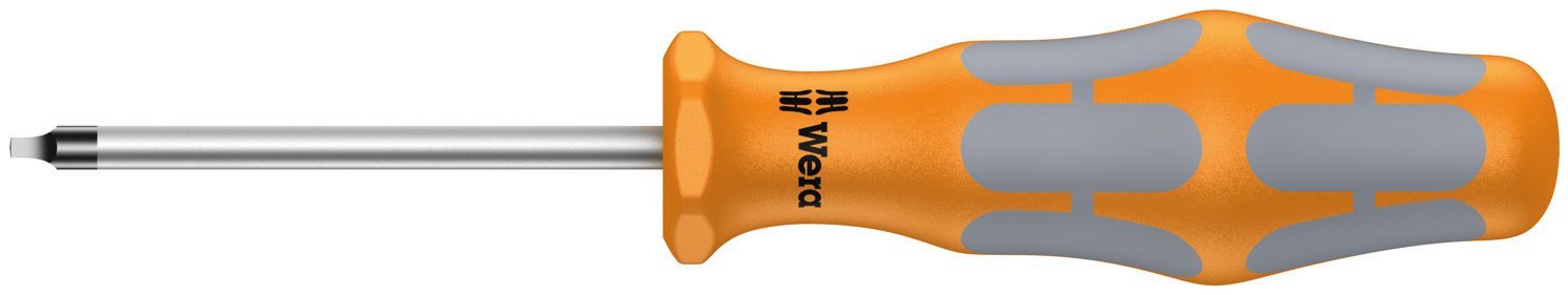 Wera 117681 368 Kraftform Screwdriver For Square Robertson Screws Size: #0 x 60mm