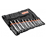 Bahco 2M/10T 10 Piece Double End Deep Offset Ring Spanner Set In Pouch 6-27mm