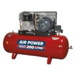 Sealey SAC42055B 200 Litre Belt Drive Compressor 2-Stage With Cast Cylinders - 5.5hp 3ph