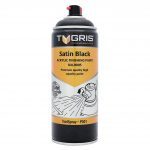 Tygris P301 Professional Satin Black Acrylic Spray Paint 400ml Aerosol (RAL9005)