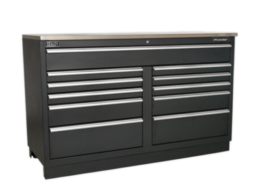 Sealey APMS04 Heavy Duty 11 Drawer Modular Floor Cabinet - 1550mm