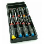 Facom MOD.AT2 8 Piece Protwist Slotted, Pozi &amp; Phillips Screwdriver Set Supplied in Plastic Module Tray SL/PZ/PH