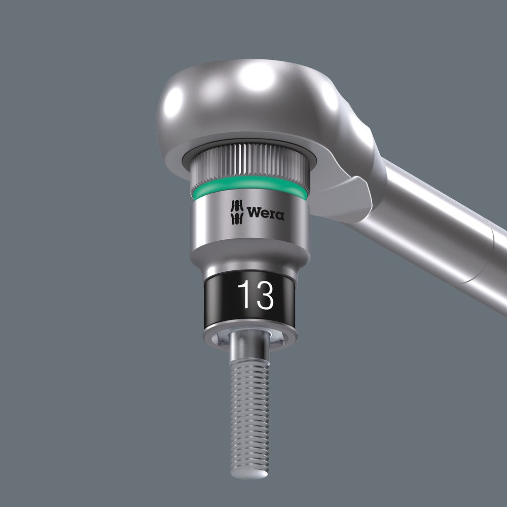 Wera 003995 Belt C 1 6 Piece 1/2" Drive Hold Function 10-19mm Socket Set On Rail - Image 3
