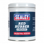 Sealey SCS110 Red Rubber Grease 500g Tin - Brake Assemblies etc.