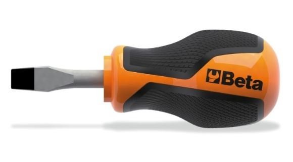Beta Tools 1260N  Beta GRIP® Slotted/Flat Head Stubby Screwdriver 4 x 30mm 