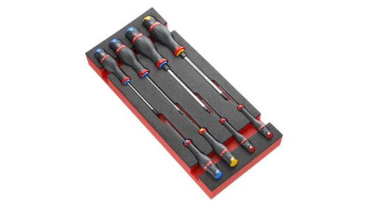 Facom MODM.AT2 8 Piece Protwist Slotted, Phillips and Pozi Screwdriver Set Supplied in Foam Module Tray