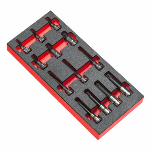 Facom MODM.SHP 1/2" Drive Torx and Spline Screwdriver Bit Socket Set Supplied in Foam Module