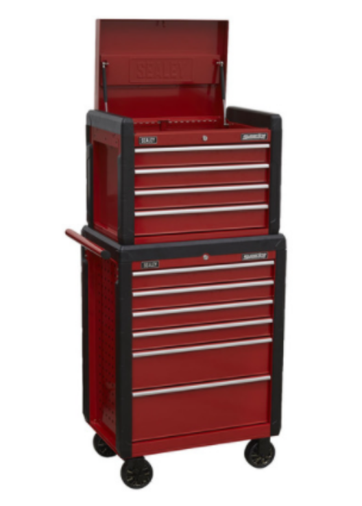 Sealey AP3410STACK Topchest 4 Drawer &amp; Rollcab 6 Drawer Combination