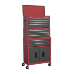 Sealey AP2200BBSTACK Topchest, Mid-Box &; Rollcab 9 Drawer Stack - Red