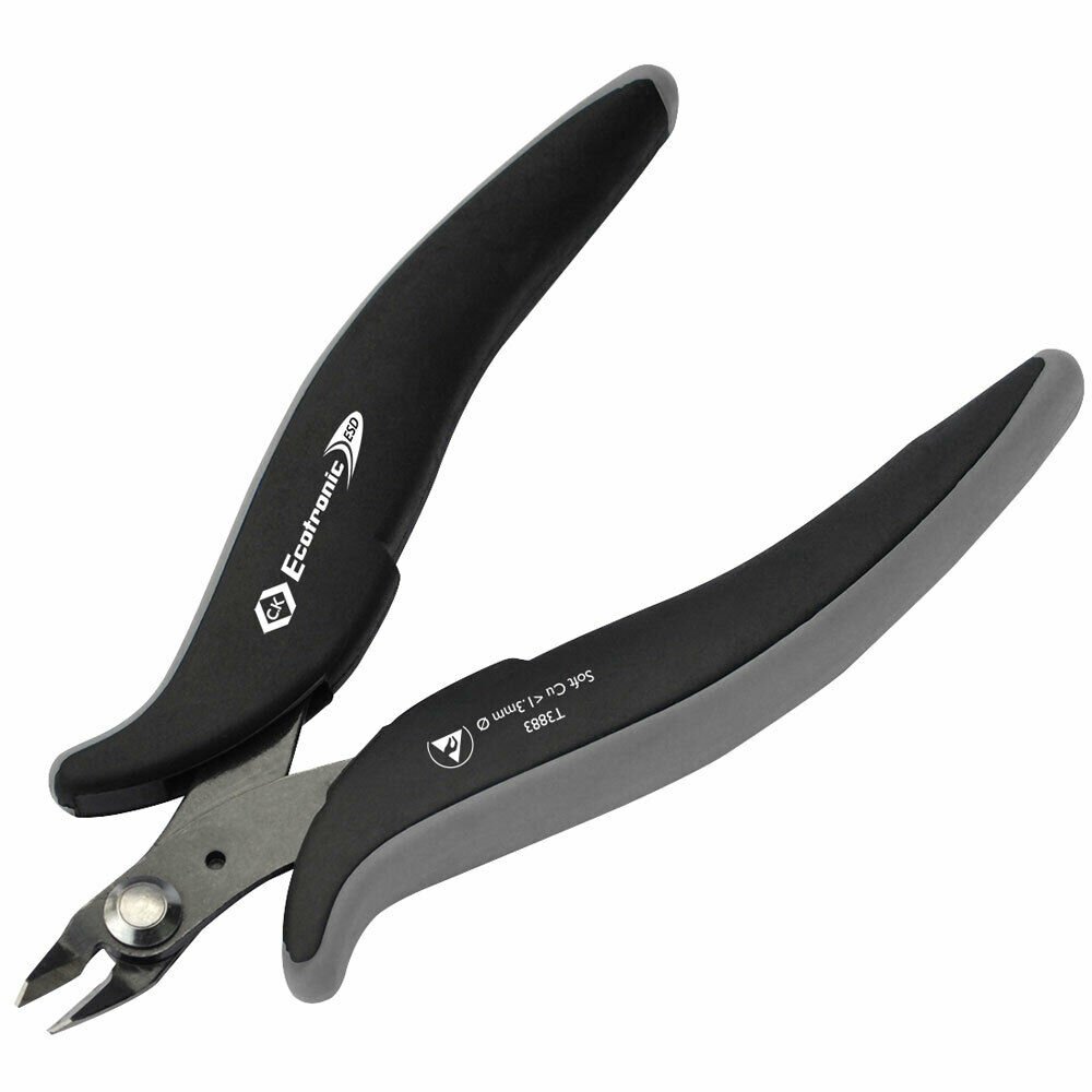 PLIERS T3883 CK Tools CK TOOLS ESD ECOTRONIC ELECTRONICS PRECISION MICRO SIDE CUTTERS 