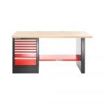 Facom JLS2-2MW7DH Heavy Duty 7 Drawer Workbench With Wooden Worktop 2182mm (High Version)