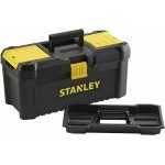 Stanley STST1-75517 Essential 16" Toolbox with Organiser Top, Black/Yellow Tool Box
