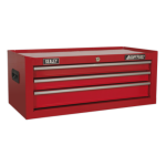 Sealey AP223 Mid-Box 3 Drawer with Ball-Bearing Slides - Red