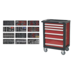 Sealey AP2406TBTC01 Rollcab 6 Drawer with Ball-Bearing Slides with 298pc Tool Kit