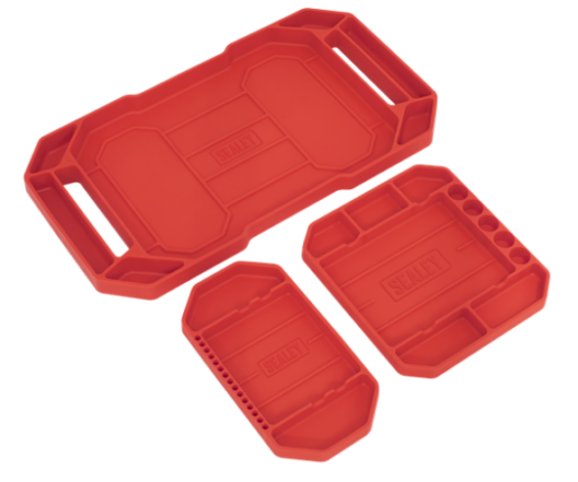 Sealey APNST4 Flexible Tool Trays Non-Slip - Pack of 3