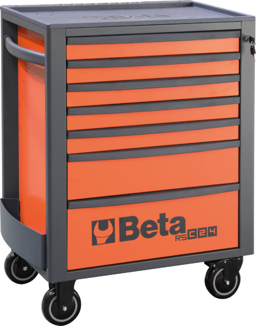 Beta RSC24/7 7 Drawer Mobile Roller Cabinet Orange