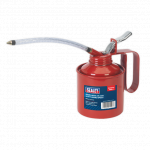 Sealey TP05 500ml Thumb-Operated Lever Metal Oil Can With Flexible Spout