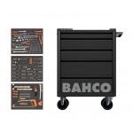 Bahco 1472K5BKFF2SD 140 Piece Foam Inlay Tool Kit in E72 5 Drawer Roller Cabinet - Black
