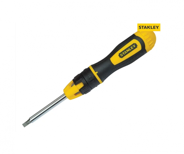 Stanley 068010 MultiBit Ratcheting Screwdriver + 10 Bits Set