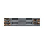 Beta T209 5 Piece Extra-Long Slotted & Phillips Screwdriver Set in Plastic Module Tray
