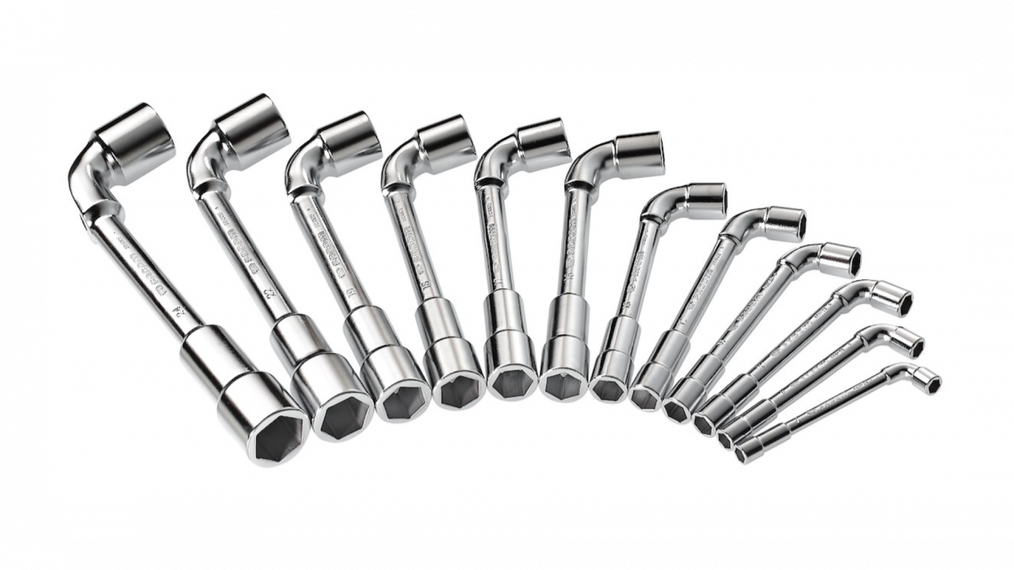 Facom 75 - Forged Inch 6 X 6 Point Angled Open-Socket Wrenches